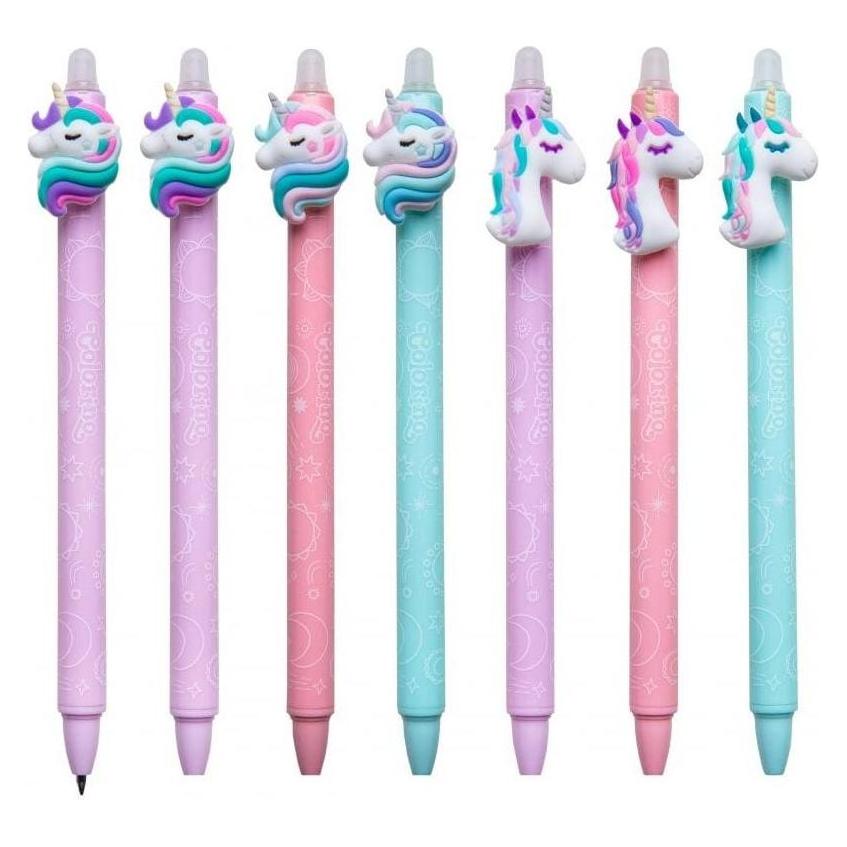 Cool Automatisch radierbarer Stift COLORINO Einhorn, verschiedene Farben, 0,5 mm (36x) (unicorn_20220805223540)