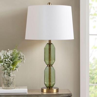 Jla Home/Furniture & Decor Zirconia Faceted Glass Table Lamp Sage , Sage