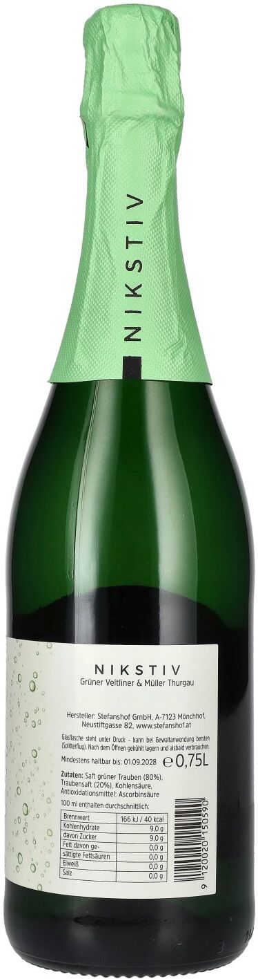 NikStiv Grüner Veltliner & Müller Thurgau alkoholfrei 0,75l