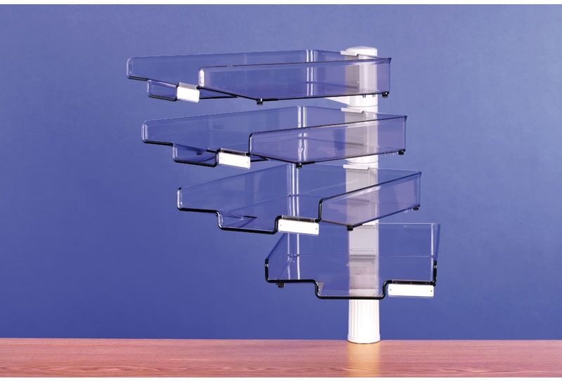 B2B Partner Turm mit 4 Paletten, grau