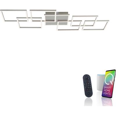 LED Deckenleuchte "Q-INIGO", weiß (stahlfarben), 7, 1 Stk., NEUHAUS Q SMART HOME LIGHTS, Leuchten, LED Deckenleuchte