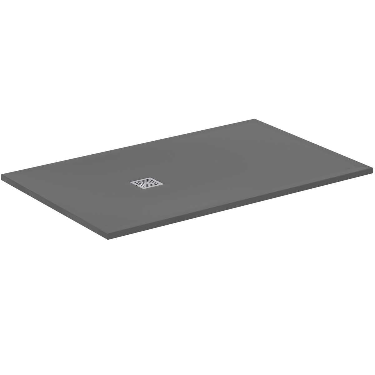 Ideal Standard Rechteck-Duschwanne Ultra Flat S + 1600x1000mm Abl.55cm Mitte/Seite Grau, T5610FS T5610FS