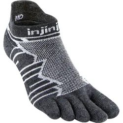 Injinji, Unisex, Sportsocken, Ultra Run No-Show Wool (L), Grau