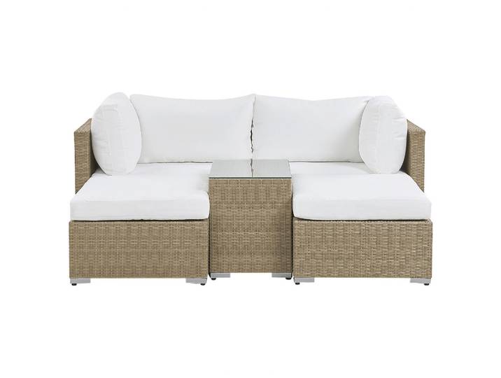 LOUNGE-SET 2-sitzer Rattan Hellbraun Noto