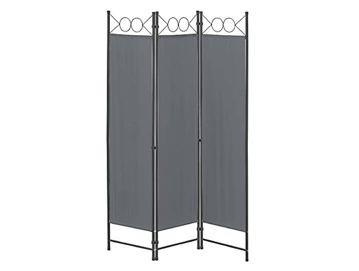 Raumteiler Saragossa 3-teilig 120x171 cm Paravent Trennwand 3-TLG. Sichtschutz Stellwand Spanische Wand Dunkelgrau