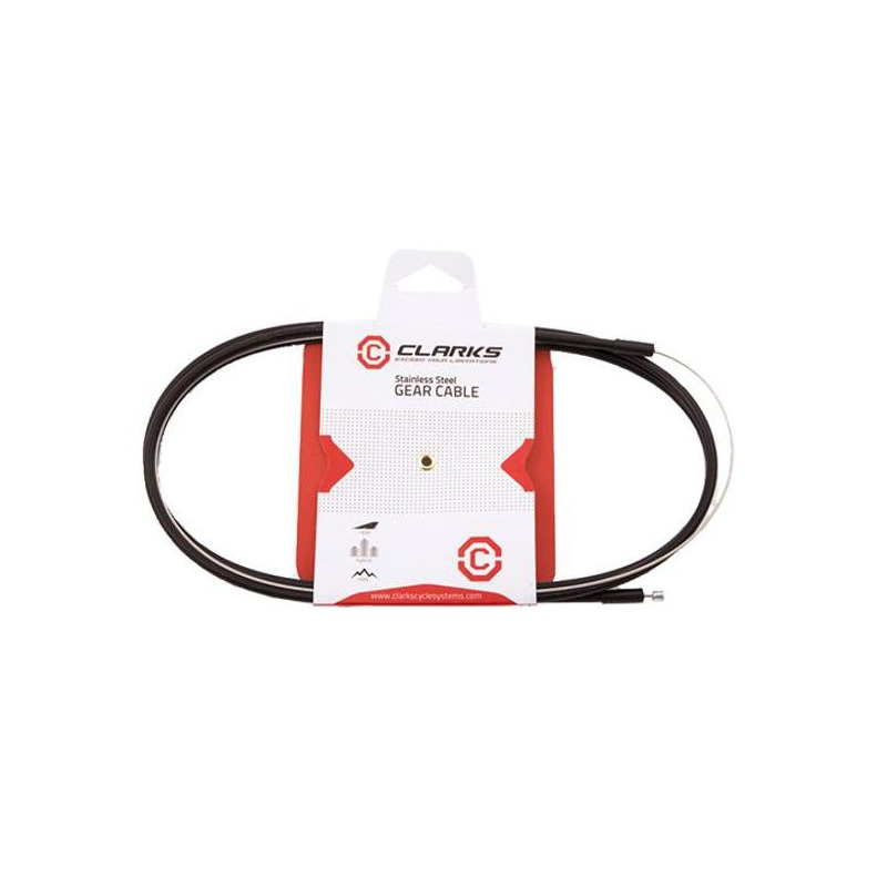 Kit transmission Clarks dérailleur VTT/Route acier inoxydable noir