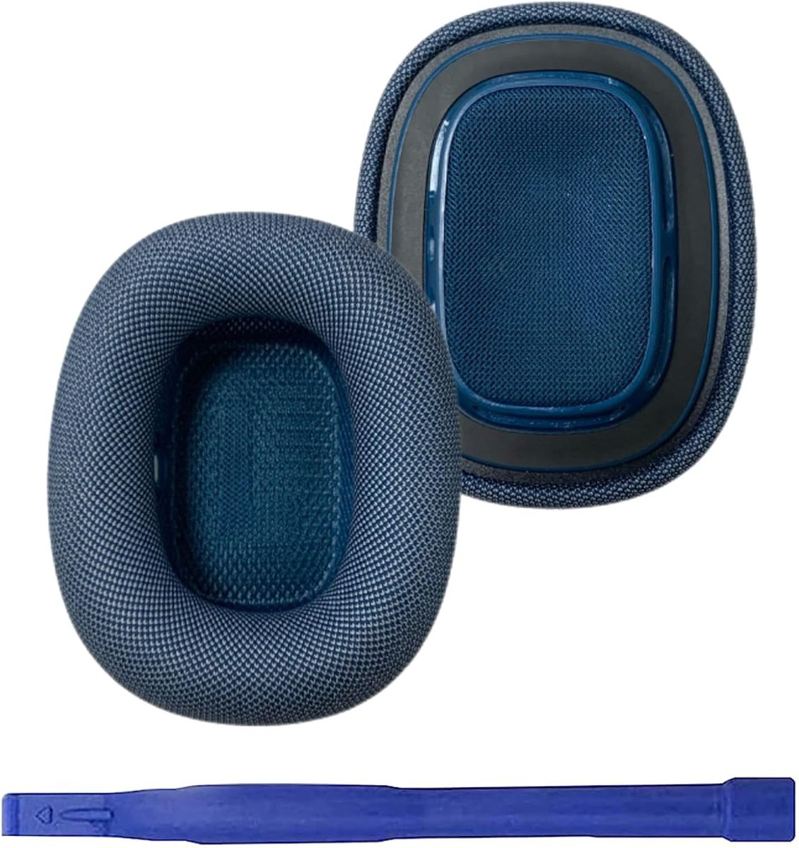 Oorkussens voor AirPods Max hoofdtelefoon met comfortabele netstof en elastische geheugenspons - Blauw