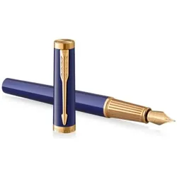 Parker Pen, Schreibstifte, PARKER Füllfederhalter Ingenuity Blau glänzend GT (F, schwarz+blau) (1x)