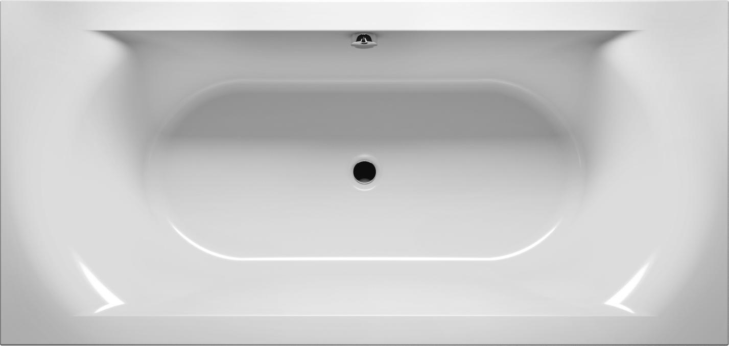 RIHO Linares Rechteck-Badewanne, Version rechts, Plug&Play-Variante, 2-Sitzer, weiß hochglanz, B143016005