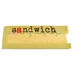 Kraft-Sandwichtüte mit Fenster 33 g Druck PPT - 12 + 5 x 33 cm (1000 Einheiten)