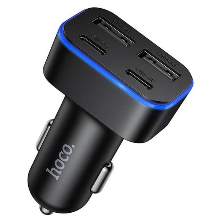 Hoco Auto charger Car charger 2xUSB A + 2xUSB C PD QC3.0 42W Z63 black (65631518)