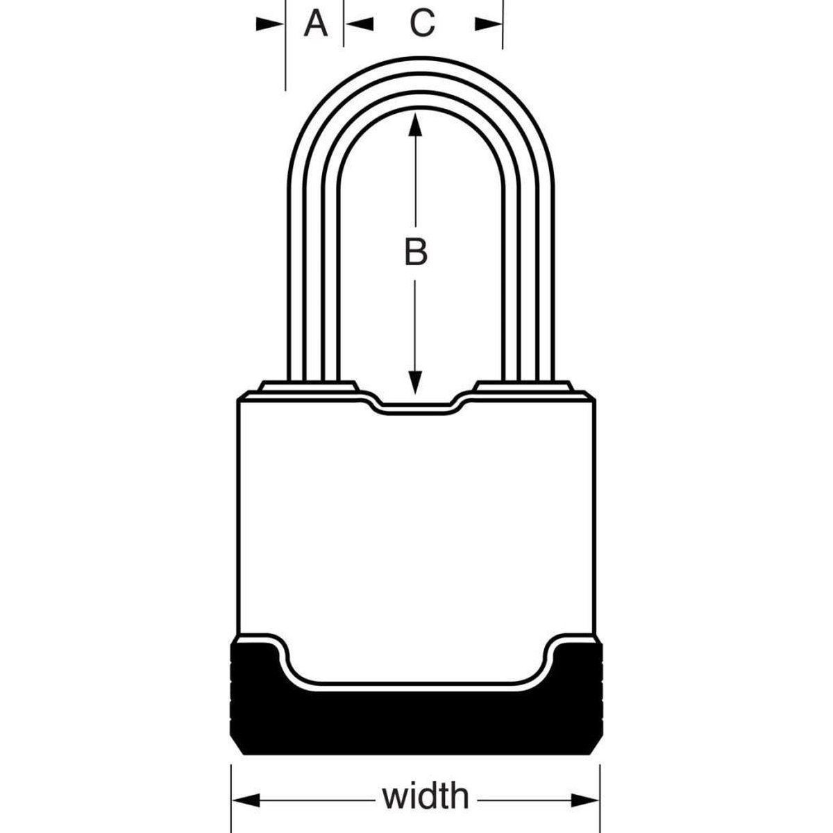 Master Lock Excell M115EURDLF Hangslot 49 mm Weerbestendig Blauw