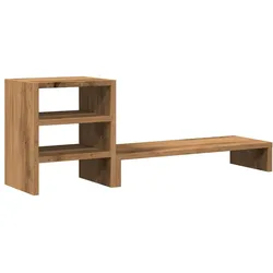 Helloshop26 - Monitorständer Schreibtischmöbel und Büroorganizer braunes Holzwerkstoff 02_0044953