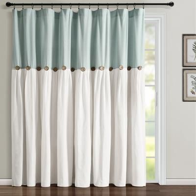 Lush Decor Linen Button Wide Width Single Curtain Panel (1 Panel)