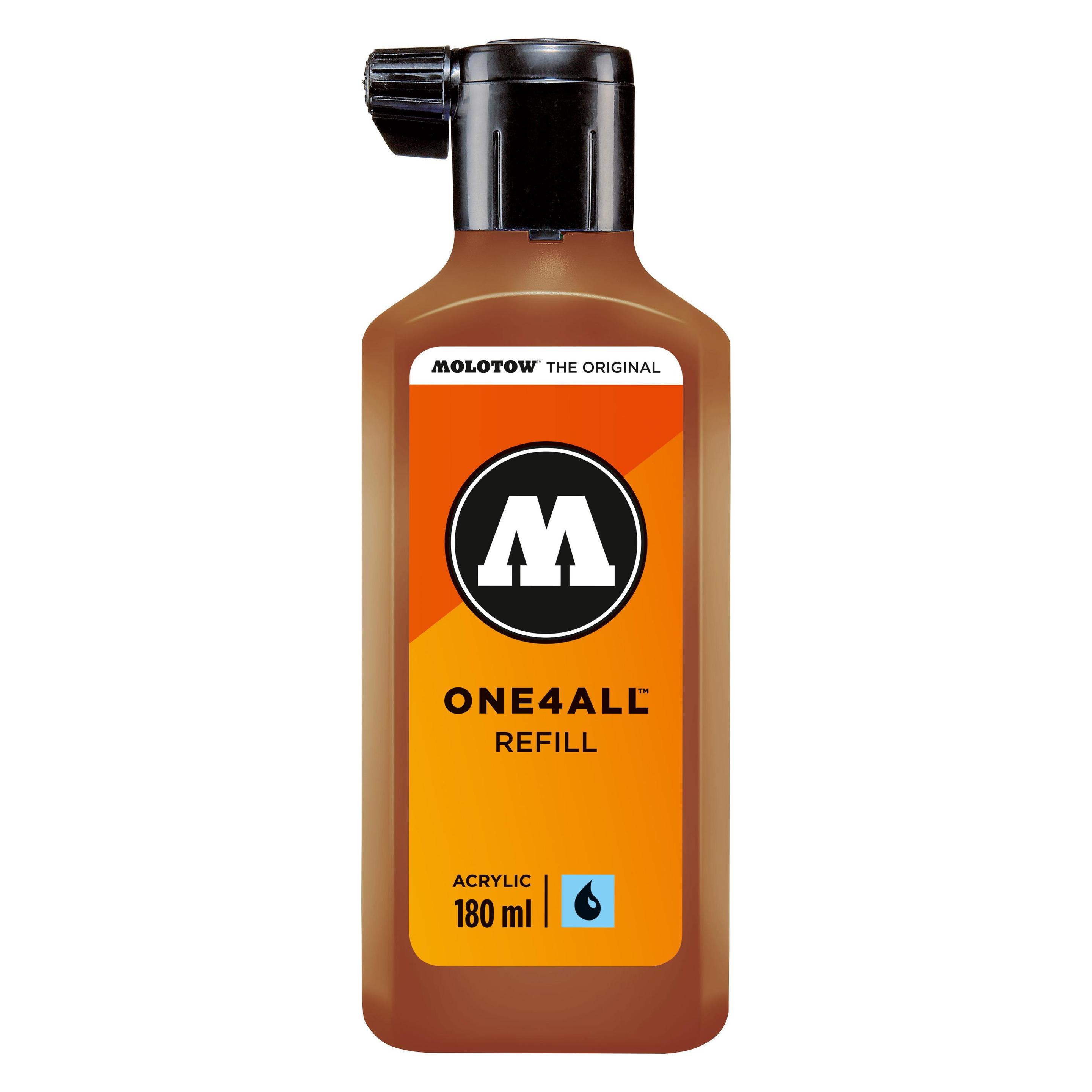 Molotow Nachfülltinte One4All für Permanentmarker 180ml haselnussbraun (Braun, 180 ml) (MO692092)