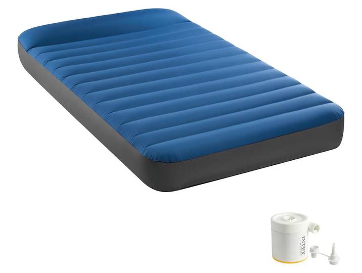 Matelas de camping gonflable Intex 64011 Matelas de camping Twinn Bleu - 191 cm