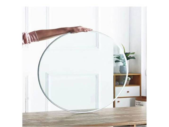 38Cm48Cm90Cm,Tischplatte Aus Gehärtetem Glass,Dicke Tischplatte Gehärtetem Starke Tragfähigkeit, Rund, Glasplatte, For Esstisch, Home-Office-Glasarbeitsplatte(75CM(29.5IN))