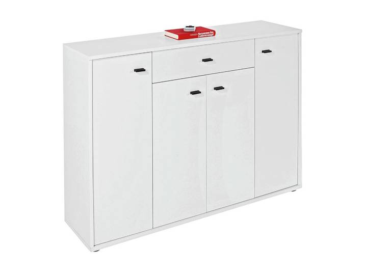 Kommode B 116 cm Boni, Perlweiß Dekor