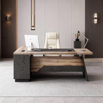 WESOME "78"" L-Shaped Executive Desk with Drawer 2-Tier Storage Shelves Cabinets"