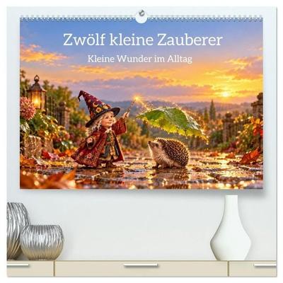 Zwölf kleine Zauberer - Kleine Wunder im Alltag (hochwertiger Premium Wandkalender 2027 DIN A2 quer), Kunstdruck in Hochglanz