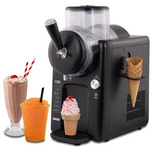 Unold Eismaschine Sofie 2in1 Slush- & Softeis, für 1,5 Liter, Kompressor, 150W, Kunststoff, schwarz, 5 Automatikprogramme