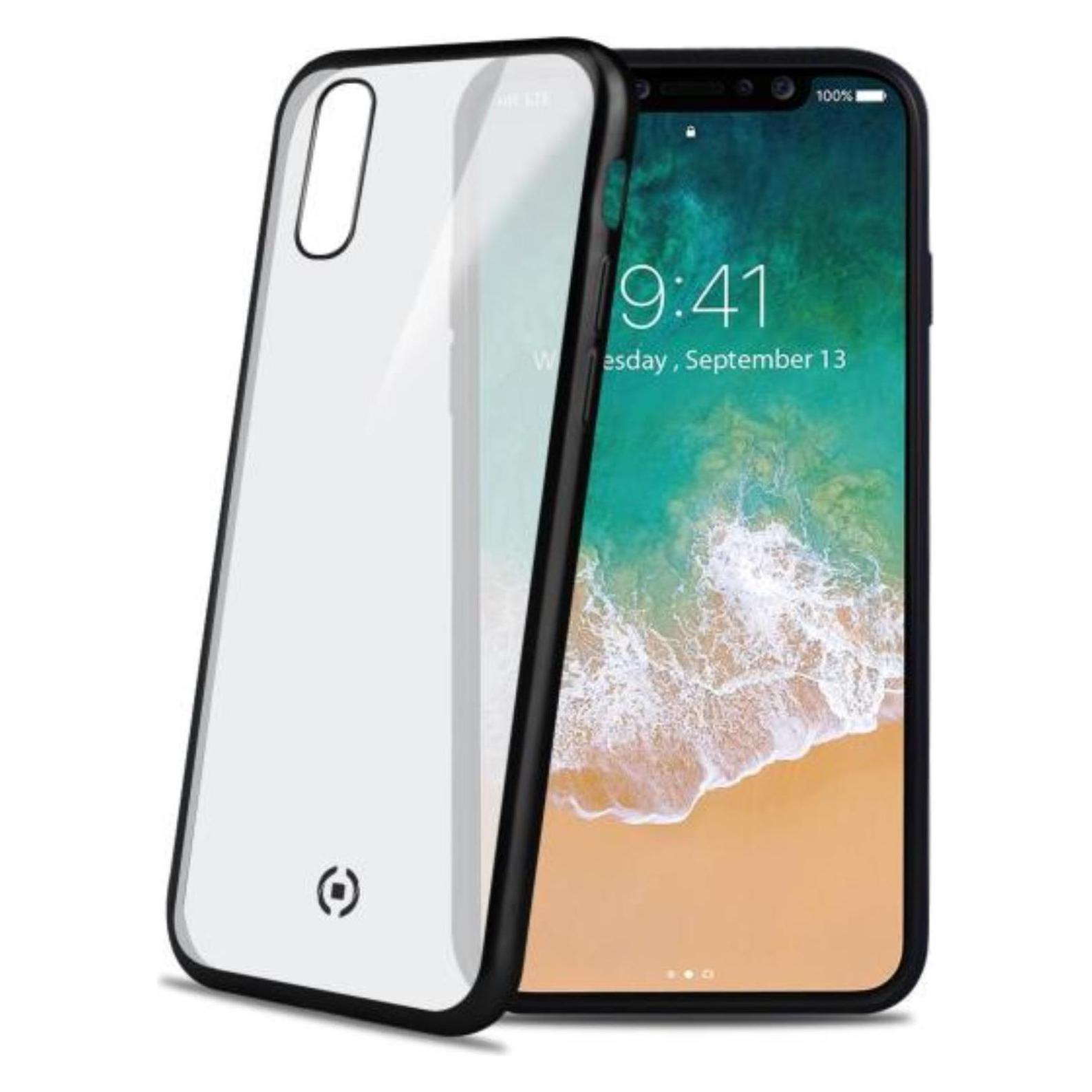 Celly Laser Matt Handytasche 15,5 cm (6,1') Hülle Transparent, Schwarz (Apple iPhone XR) (LASERMATT998BK)