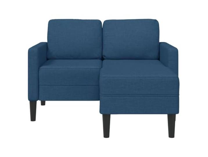 KTHLBRH Sofa 2-Sitzer L-förmig mit Chaise Longue blau 125 cm Weiches Polyestergewebe, robuste Struktur, dicker Schaum, platzsparendes Design