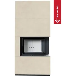 Kaminbausatz KRATKI FLOKI BOX rechts 8 kW Ø 160 Quarzsinter FOKOS SALE