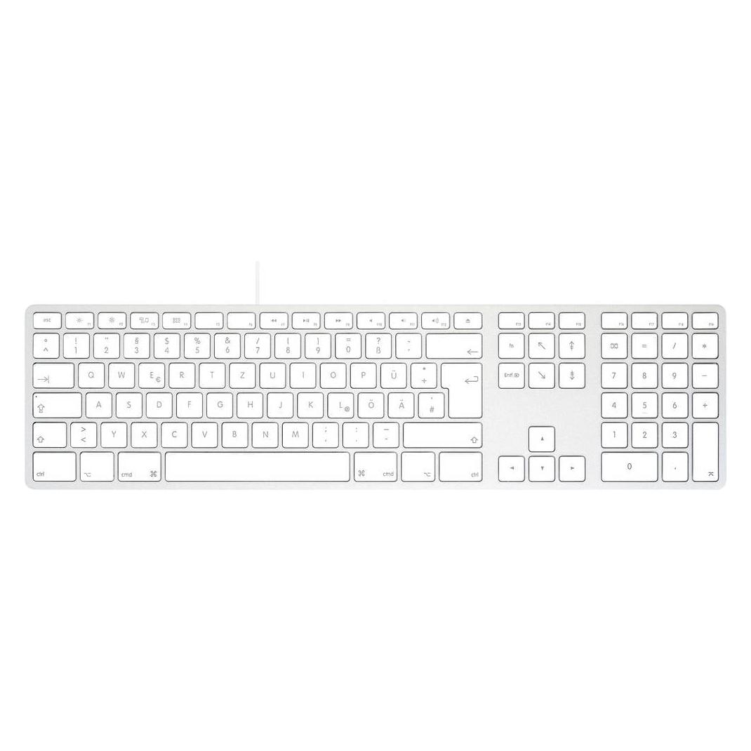 Matias FK318CS-DE Aluminum Wired Keyboard for Mac USB Tastatur Deutsch, QWERTZ (DE, Kabelgebunden) (FK318CS-DE)