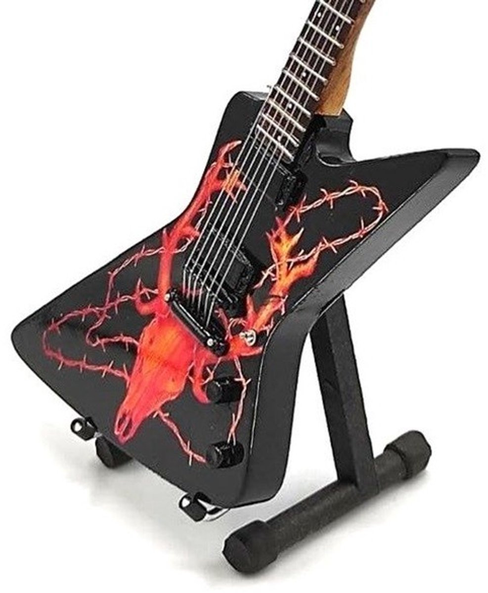 Miniatuur replica ESP MX250 Elk Skull gitaar van James Hetfield - Metallica