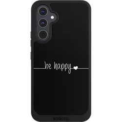 Nivocase Handyhülle für Samsung Galaxy A54 5G Hülle NIVOpure Case Schwarz Glück Sprüche Statement (Samsung Galaxy A54 5G), Smartphone Hülle, Schwarz