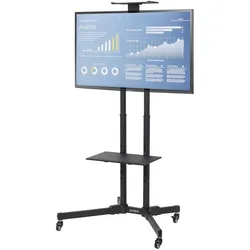 SpeaKa Professional TV-Rollwagen 94 - 117.8 (37 - 70) Base-Line (50 kg, 37" - 70"), TV Ständer, Schwarz