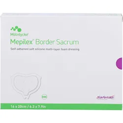 Mepilex Border Sacrum Schaumverb.haft.16x20cm St. 10 ST