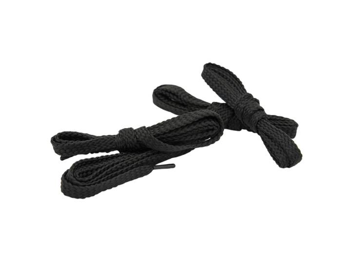 2 Paar robuste Schuhbändel, flach, schwarz, 75 cm