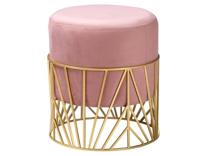 Hocker JULIUS 38x38x43cm samt rosa