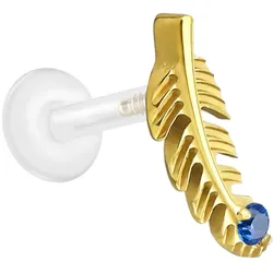 PTFE Labret mit Innengewinde + Titan-Aufsatz FEDER