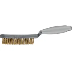 PFERD TOOLS Handbürste mit Kunststoffkörper und ergonomischem Griff HBUP 3reihig Messing-Draht 0,30 - 43698008