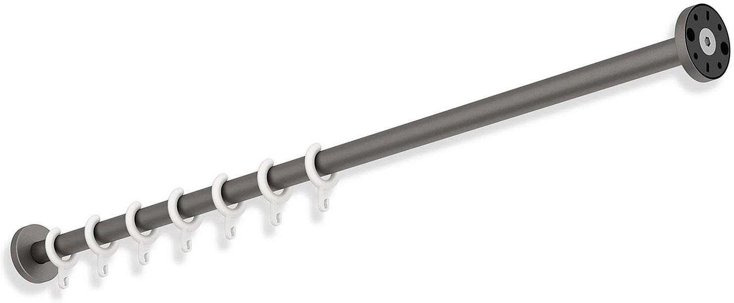 HEWI System 900 Vorhangstange, Accessoires, 900.34.40360 SC, dunkelgrau tiefmatt