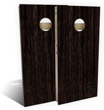 Skip's Garage Black Ebony Outdoor Cornhole Board Set