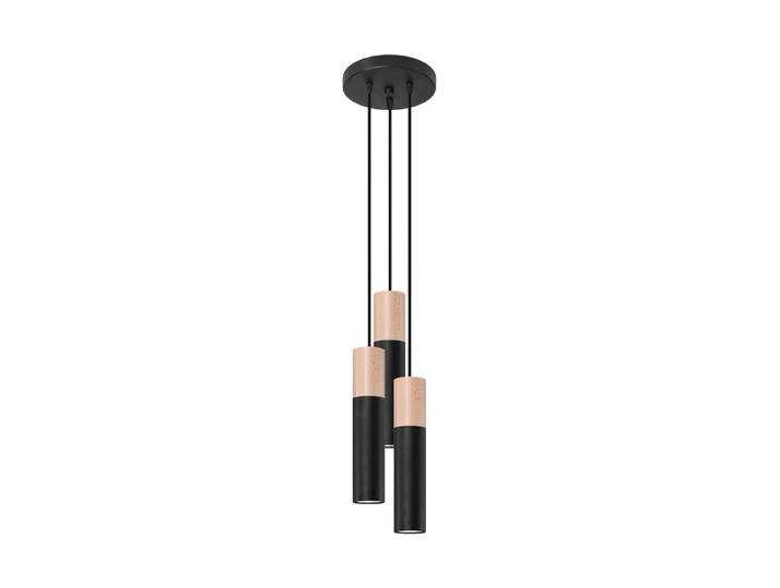 Design Pendellampe „Pablo II“ 3-flammig Schwarz Sollux Lighting