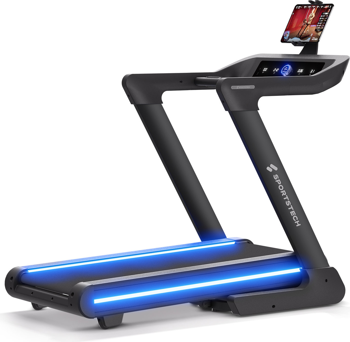 Sportstech Laufband sTread_Lite | Klappbar | LED-Beleuchtung | Bis 20 km/h