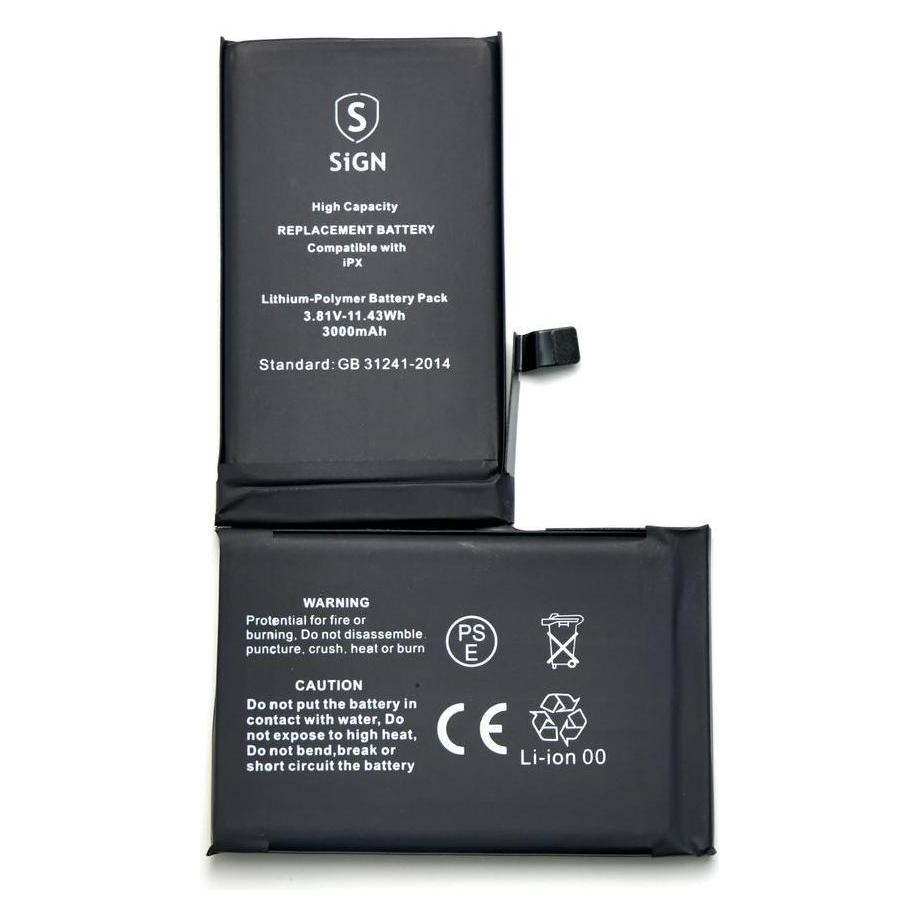 SIGN iPhone X High Capacity Battery - 3000mAh (SN-IXHC-BATT)