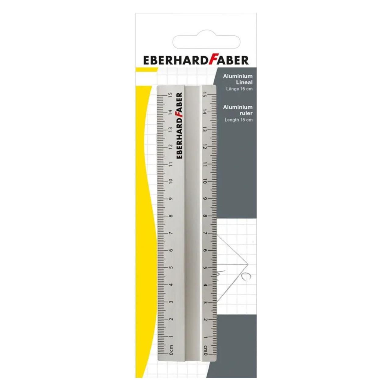 EberhardFaber EBERHARD FABER Lineal 15,0 cm, silber (15 cm, Aluminium) (570008)