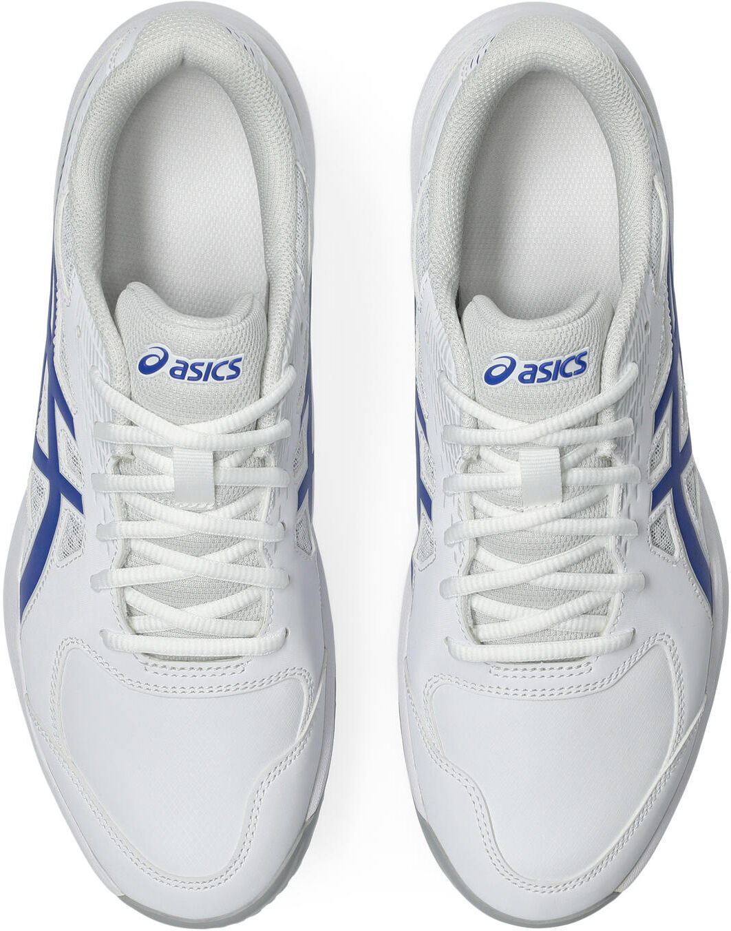 Tennisschuh ASICS "COURT SLIDE 4", Herren, Gr. 46,5, weiss (weiß, schwarz cobalt), Synthetik, Schuhe Tennisschuh, Multicourt-Schuh, Allcourtschuh weiß, schwarz cobalt 46,5