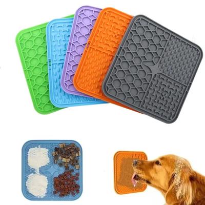 Multisell Products Hub Pet Lick Silicone Feeding Mat For Dogs Slow Food Plate & Training Tool purple