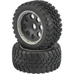 Reely 1:6 Buggy Kompletträder V-Block 6-Speichen Schwarz 1 Paar RE-6478860