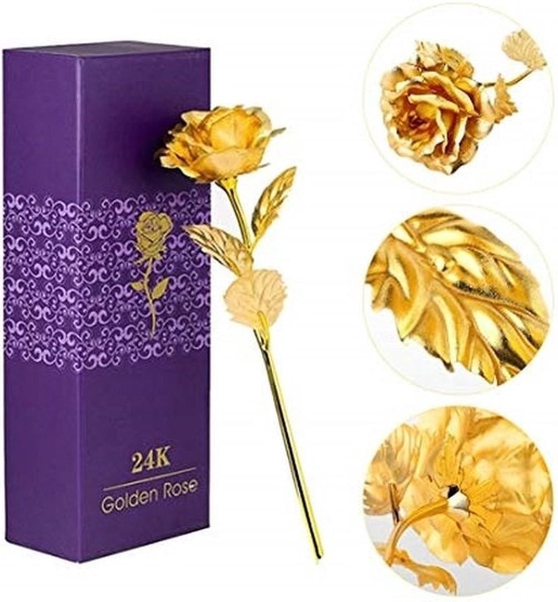 Mangry 24K gouden roos met certificaat