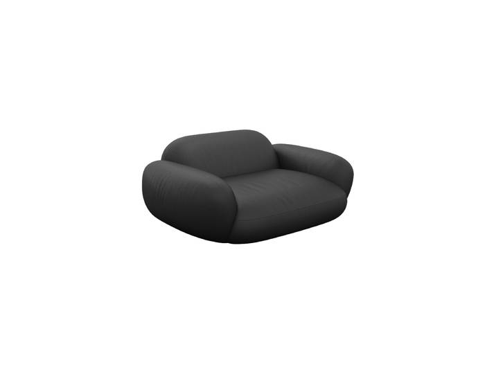 Design Echtleder Loungesessel „PONSA“ Echtleder Schwarz BLOOMINGLOFT Collection