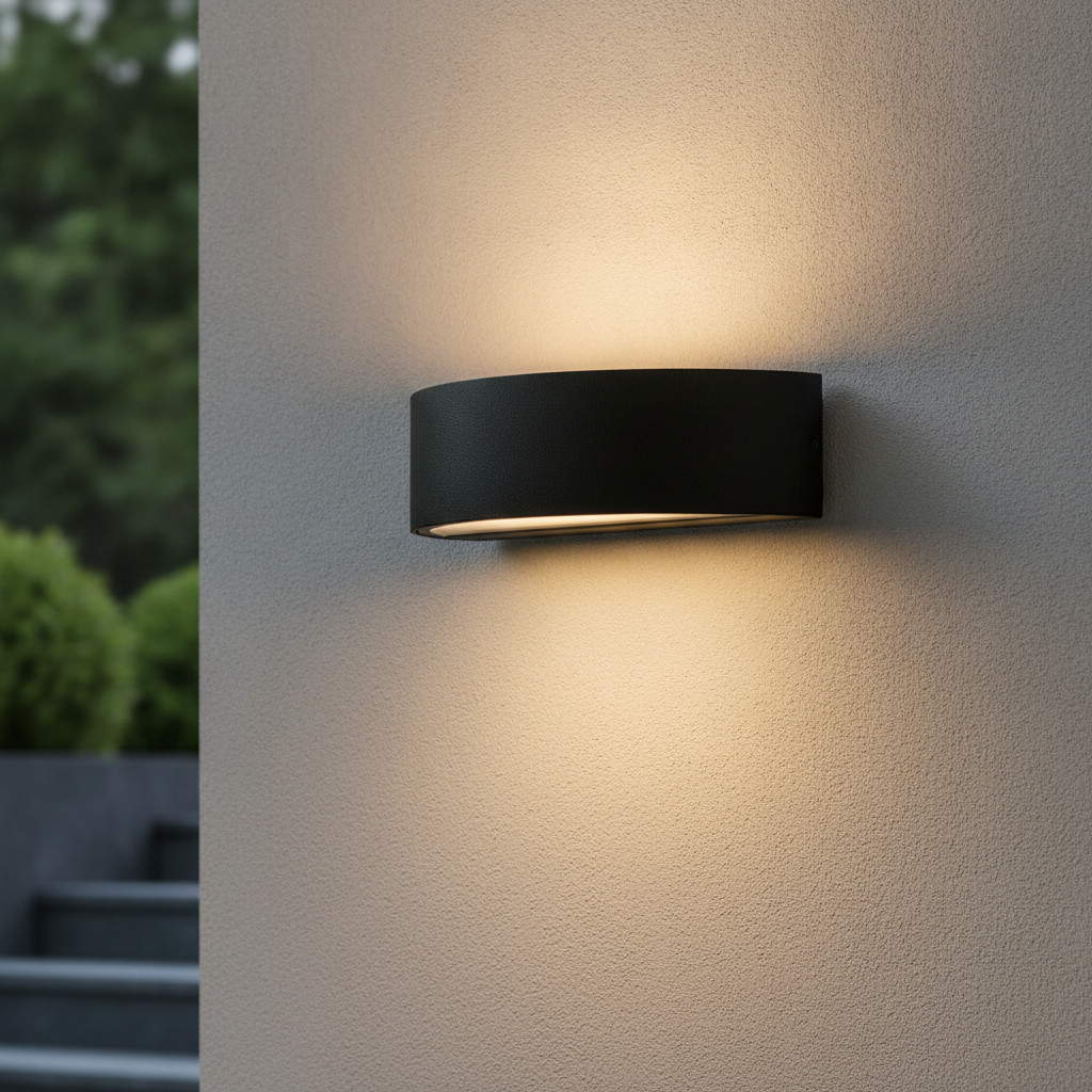 Lyora Ronde wandlamp Nectar antraciet/zwart van aluminium