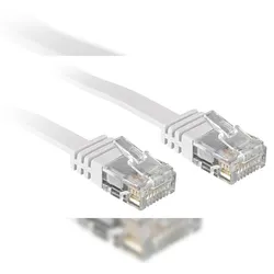 Lindy 47502 Cat6 Flachband-Patchkabel, weiß, 2.00m  Ohne Schirmung